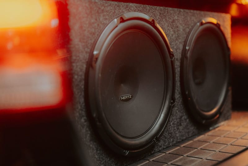Cleanly installed aftermarket car audio system