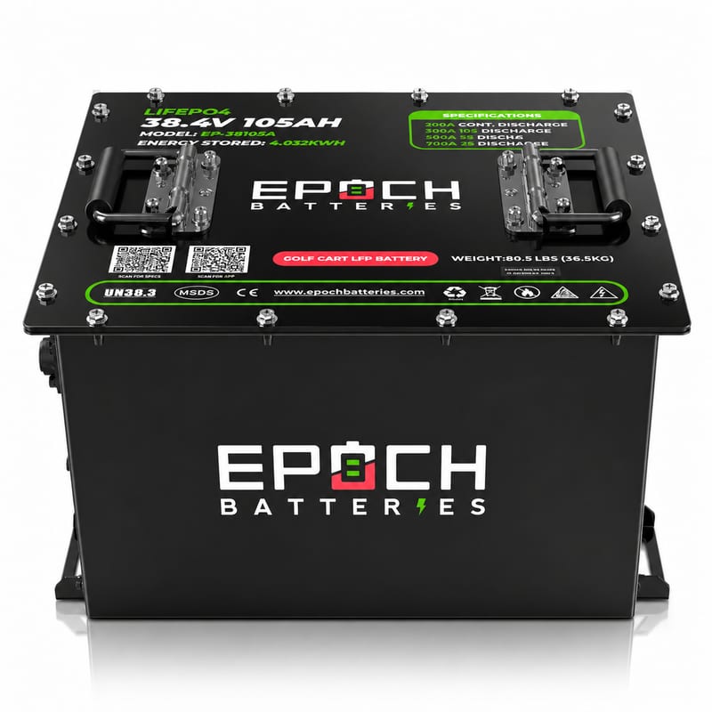 EPOCH 36V 105Ah Golf Cart Battery Complete Kit - Lithium (LiFePO4) (1 of 6)