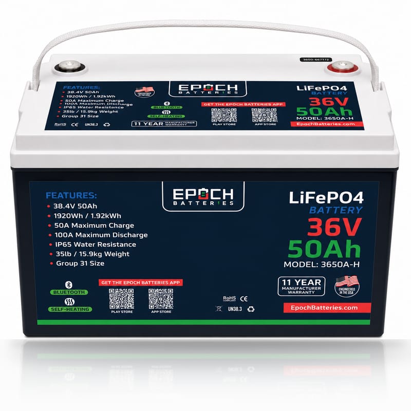 EPOCH 36V 50Ah Essential Series LiFePO4 Battery (1 of 4)