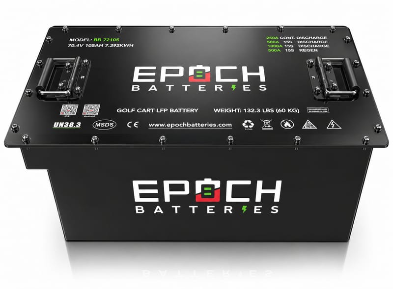 EPOCH 70.4V (72V) 105ah Golf Cart Battery Complete Kit - Lithium (LiFePO4) (1 of 5)