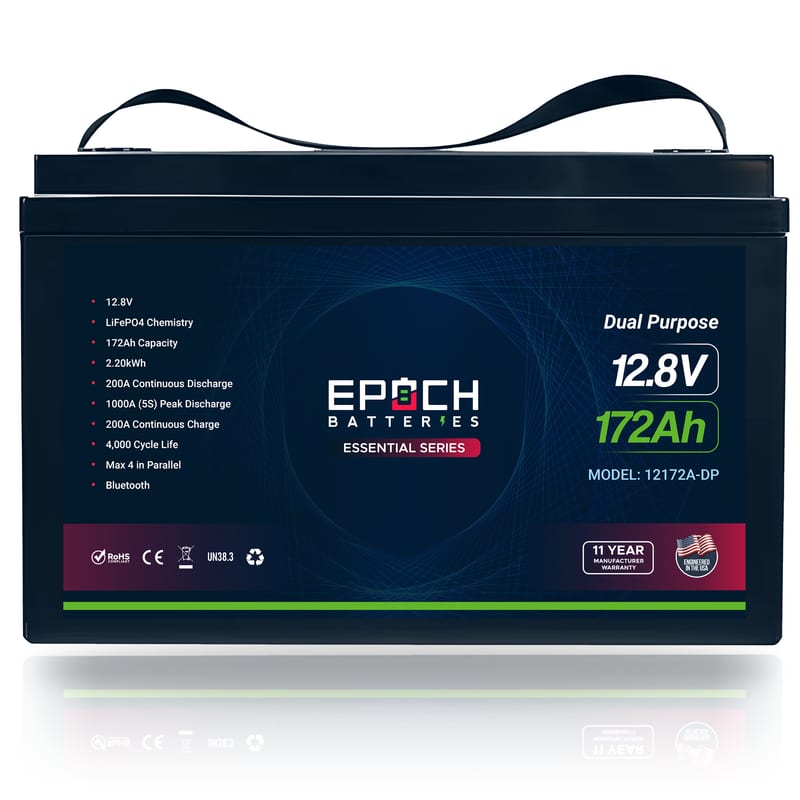 EPOCH 12V 172Ah Cranking & Deep Cycle (Dual Purpose) LiFePO4 Battery (1 of 4)