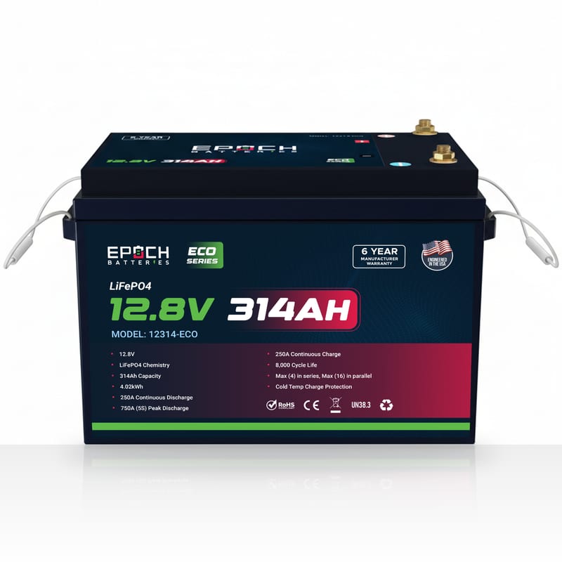 EPOCH 12V 314Ah Eco Series LiFePO4 Battery (1 of 3)