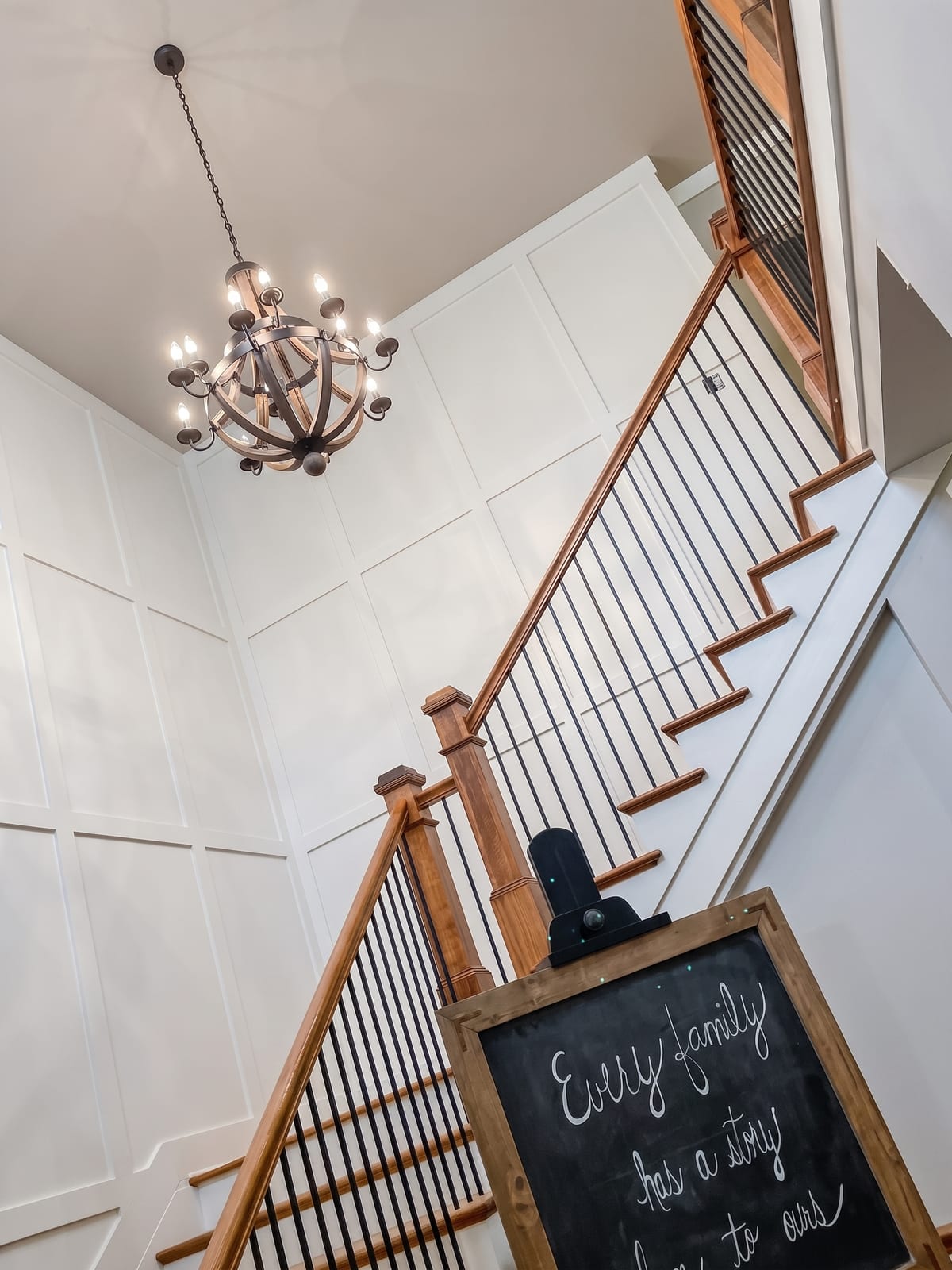Custom Two-Story Foyer Accent Wall
