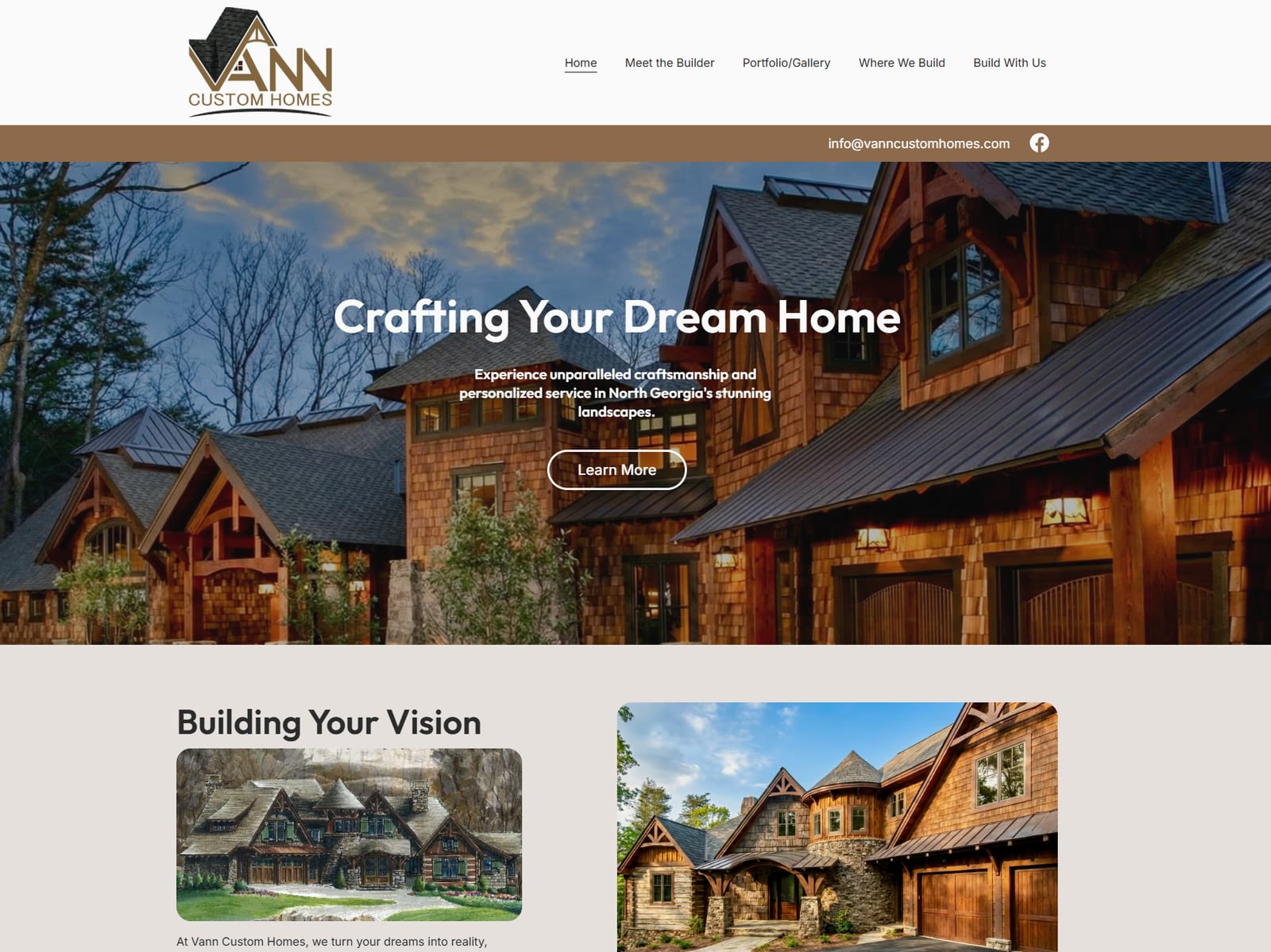 End-to-End Digital Brand Ecosystem: Vann Custom Homes