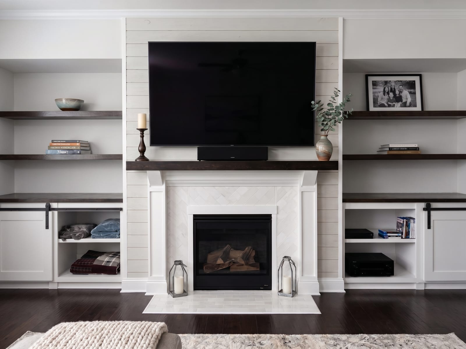 Living Room Transformation: Custom Built-Ins & Fireplace Modernization